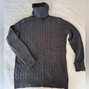 Ralph Lauren Women’s Charcoal Turtleneck Sweater | Size S